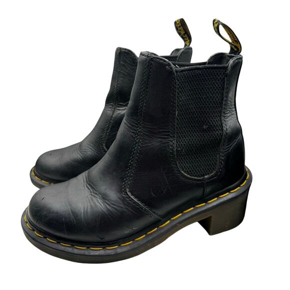 Dr. Martens Cadence Black Leather Chunky Chelsea Boots 6 - Picture 1 of 7